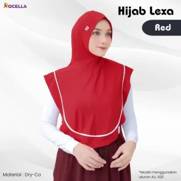 Jilbab Olahraga - Kerudung untuk Olahraga - Rocella Hijab Lexa Red
