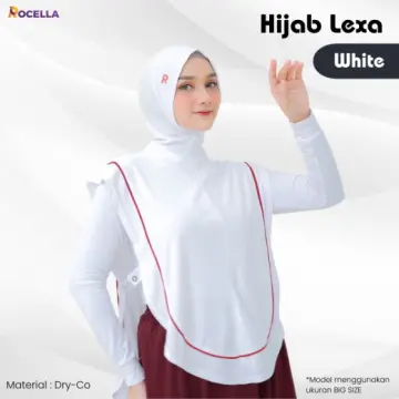 Jilbab Olahraga - Kerudung untuk Olahraga - Rocella Hijab Lexa White